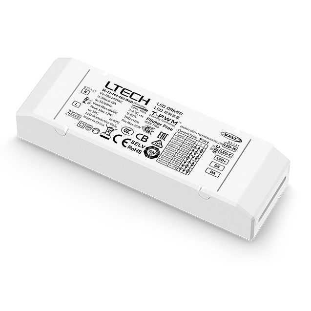 12W 100-450mA CC DALI-2 DT6/DT8 Laditelný bílý ovladač LED SE-12-100-450-W2D