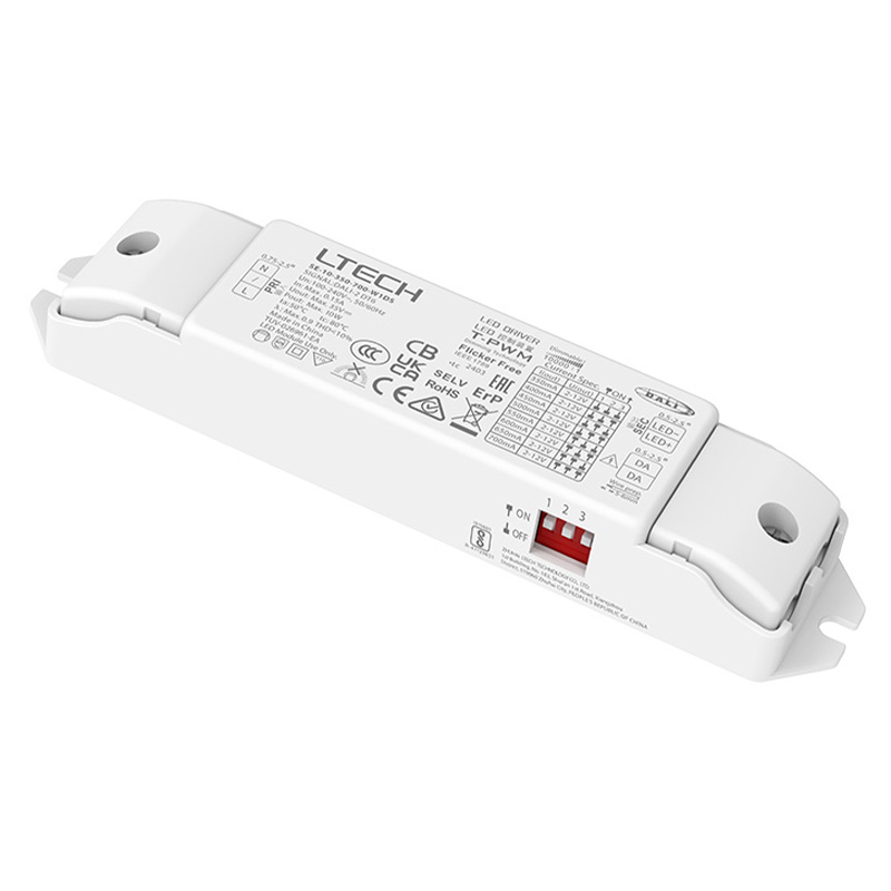 SE-12-350-700-W1DS 350 až 700 mA CC DALI-2 DT6 stmívatelný LED ovladač SE-12-350-700-W1DS 350 až 700 mA CC DALI-2 DT6 stmívatelný LED ovladač