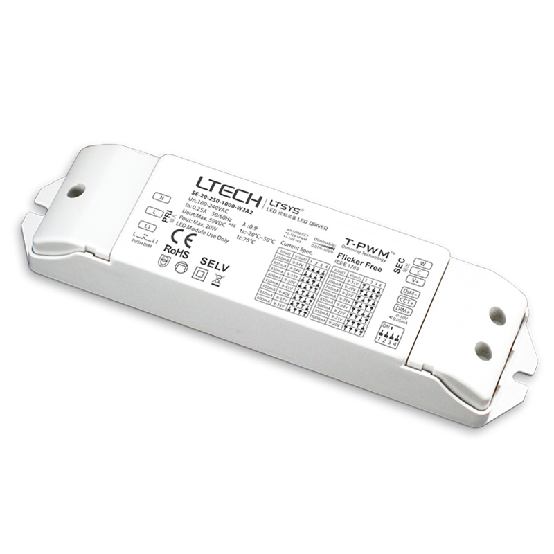 SE-20-250-1000-W2A2 20 W 250–1000 mA CT-Treiber