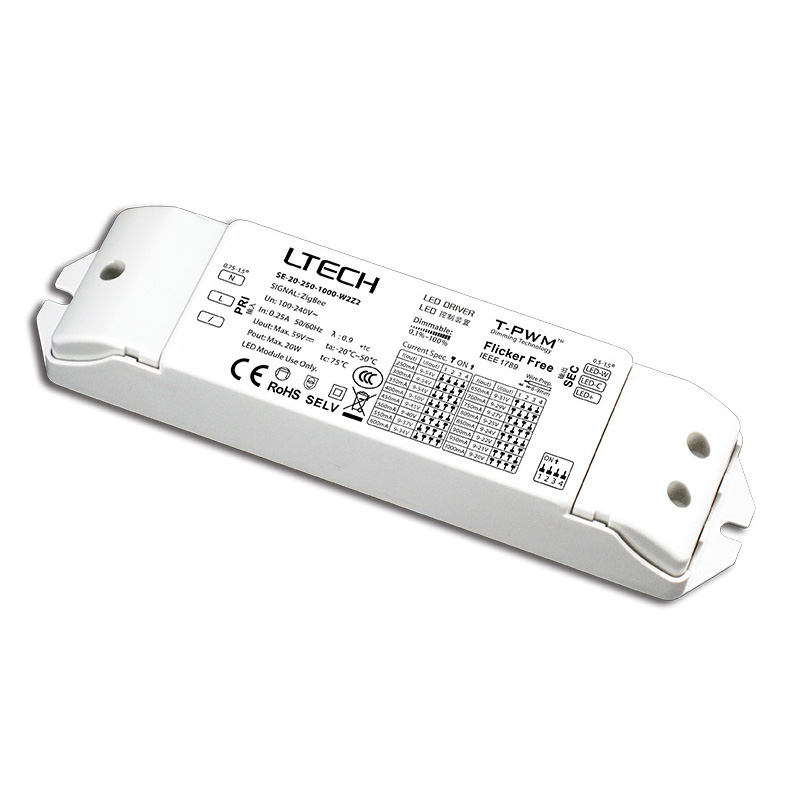 SE-20-250-1000-W2Z2 CC Tuya Zigbee laditelný bílý ovladač LED