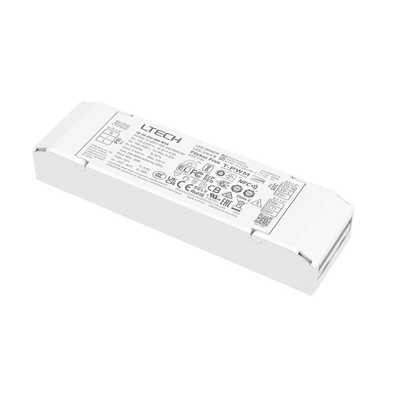 SE-30-200-800-W2A CC 200 až 800 mA NFC laditelný bílý ovladač LED světla