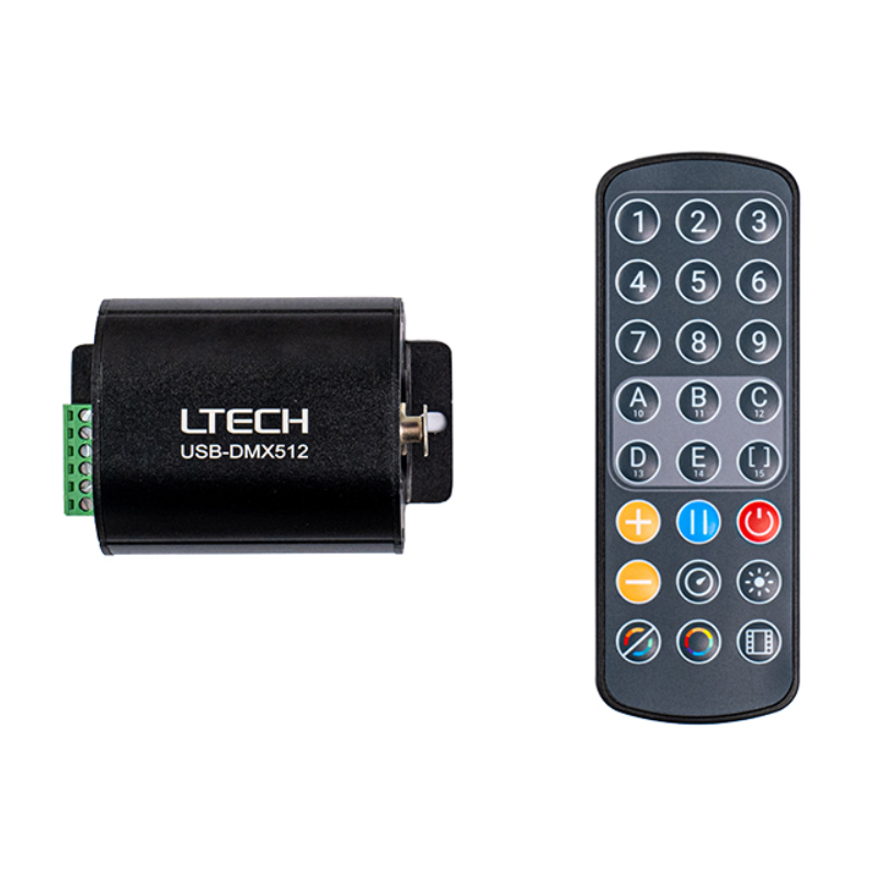 USB DMX ovladač s infračerveným dálkovým ovládáním LT512S USB DMX ovladač s infračerveným dálkovým ovládáním LT512S