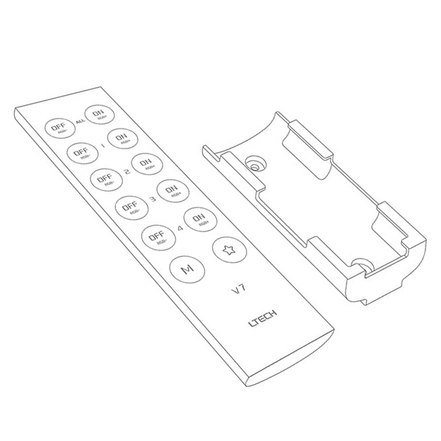 2.4G LED RGB ovladač V7 2.4G LED RGB ovladač V7