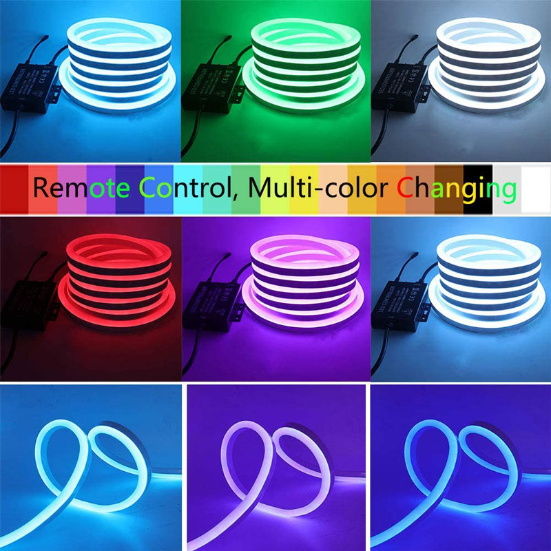 AC110V/220V Vysoce kvalitní jednobarevné RGB LED diody měnící barvu neonové flexibilní trubice pro osvětlení okrajů Osvětlení kolejí AC110V/220V Vysoce kvalitní jednobarevné RGB LED diody měnící barvu neonové flexibilní trubice pro osvětlení okrajů Osvětlení kolejí