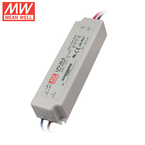 Mean Well LPV-35-5 DC5V 35Watt 7A UL-Zertifizierung AC110-220 Volt wasserdichtes IP67-Netzteil für programmierbare LED-Streifenlichter Mean Well LPV-35-5 DC5V 35Watt 7A UL-Zertifizierung AC110-220 Volt wasserdichtes IP67-Netzteil für programmierbare LED-Streifenlichter