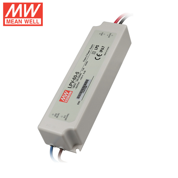 Mean Well LPV-60-5 DC5V 60Watt 12A Certifikace UL AC110-220V spínaný napájecí zdroj pro osvětlení LED pásků Mean Well LPV-60-5 DC5V 60Watt 12A Certifikace UL AC110-220V spínaný napájecí zdroj pro osvětlení LED pásků