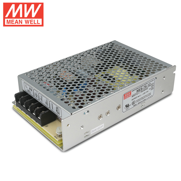 Mean Well NES-75-12 DC12V 75Watt 6.5A Certifikace UL AC110-220V spínaný napájecí zdroj pro osvětlení LED pásků Mean Well NES-75-12 DC12V 75Watt 6.5A Certifikace UL AC110-220V spínaný napájecí zdroj pro osvětlení LED pásků