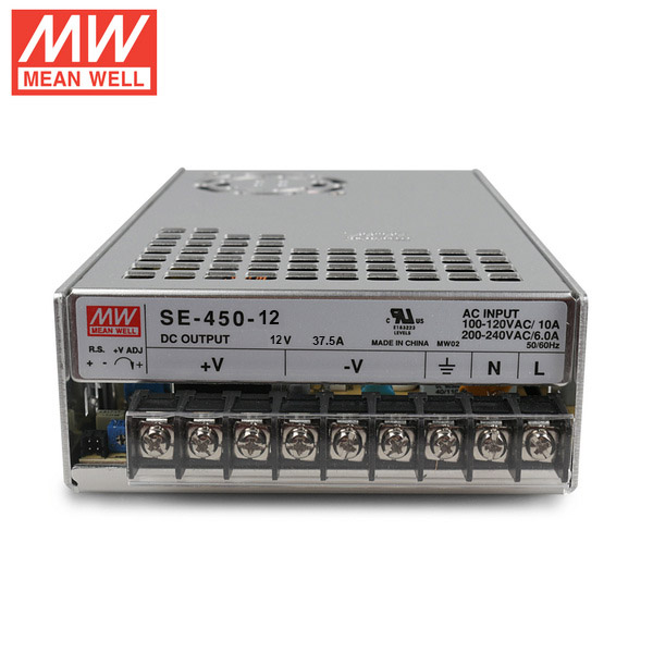 Střední studna SE-450-12 DC12V 450Watt 37.5A Certifikace UL AC110-220V spínaný napájecí zdroj pro osvětlení LED pásků Střední studna SE-450-12 DC12V 450Watt 37.5A Certifikace UL AC110-220V spínaný napájecí zdroj pro osvětlení LED pásků
