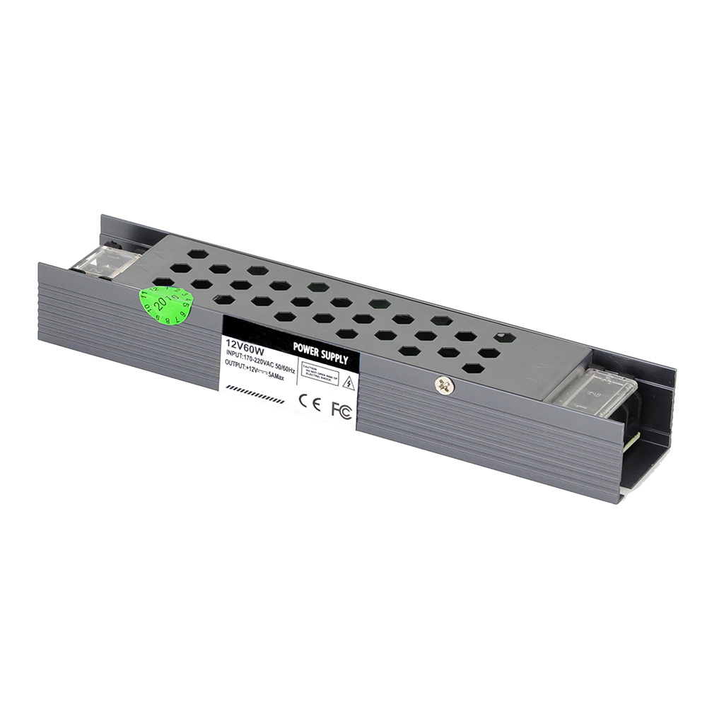 DC12V 60W 5A LED Ultra Slim Schaltnetzteil für Traumfarben-LED-Streifenlichter, Gartenbeleuchtung, Tanzbeleuchtung