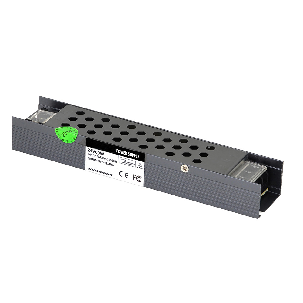 DC24V 60W 2.5A LED Ultra Slim Schaltnetzteil für Traumfarben-LED-Streifenlichter, Gartenbeleuchtung