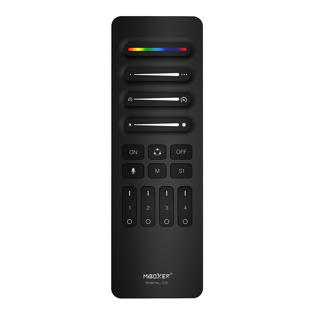 C10 4-Channel 2.4G RF Remote for Addressable SPI LED Strips C10 4-Channel 2.4G RF Remote for Addressable SPI LED Strips