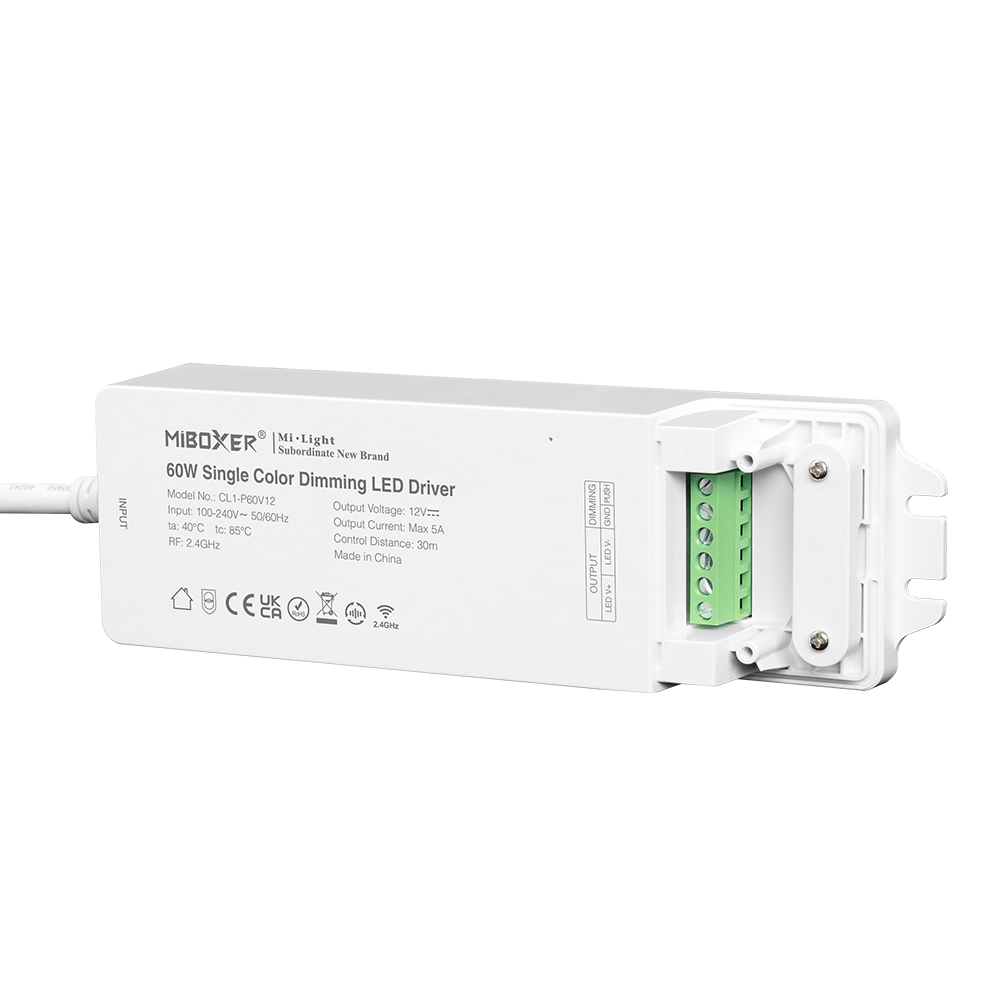 60W Single Color Dimming LED Driver (2.4G) CL1-P60V12 60W Single Color Dimming LED Driver (2.4G) CL1-P60V12