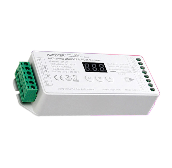 D4-CX 4-Channel Constant Voltage DMX512 & RDM Decoder