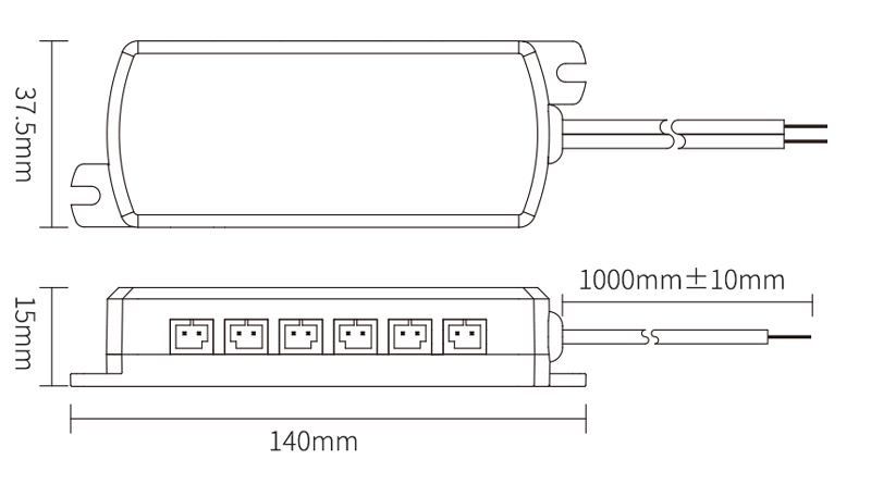 DS2-12C 12 Kanäle 2 Drähte CCT LED Licht Splitter Box