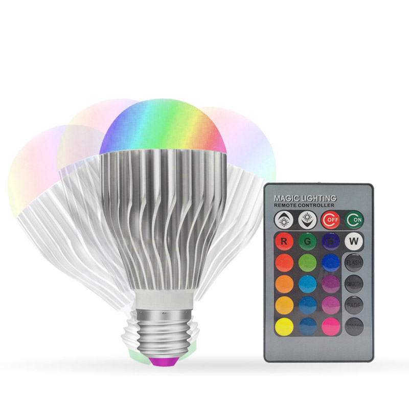 E27 3W 5050RGB LED-Glühbirnen-Set mit Fernbedienung, Speicher, mehrfarbiger und farbwechselnder Glühbirne