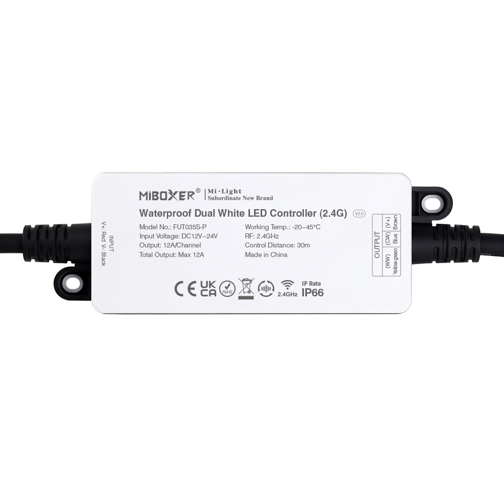 Waterproof Dual White LED Controller (2.4G) FUT035S-P Waterproof Dual White LED Controller (2.4G) FUT035S-P