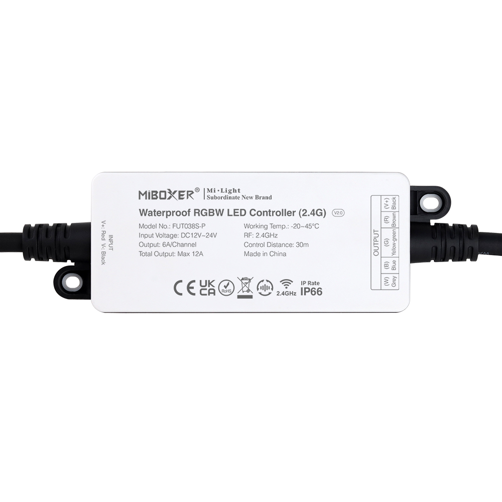 Vodotěsný RGBW LED ovladač (2.4G) FUT038S-P Vodotěsný RGBW LED ovladač (2.4G) FUT038S-P