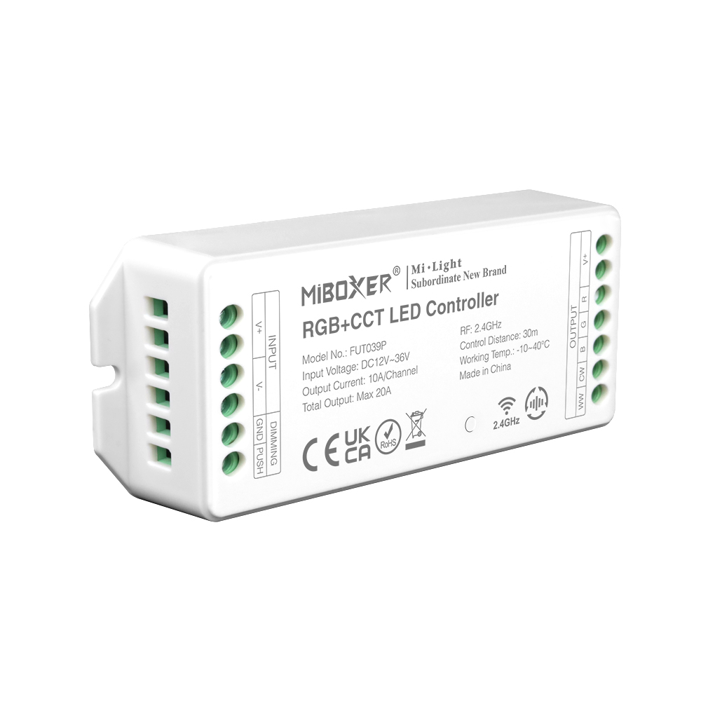 RGB+CCT LED Controller (20A High Current Output) FUT039P