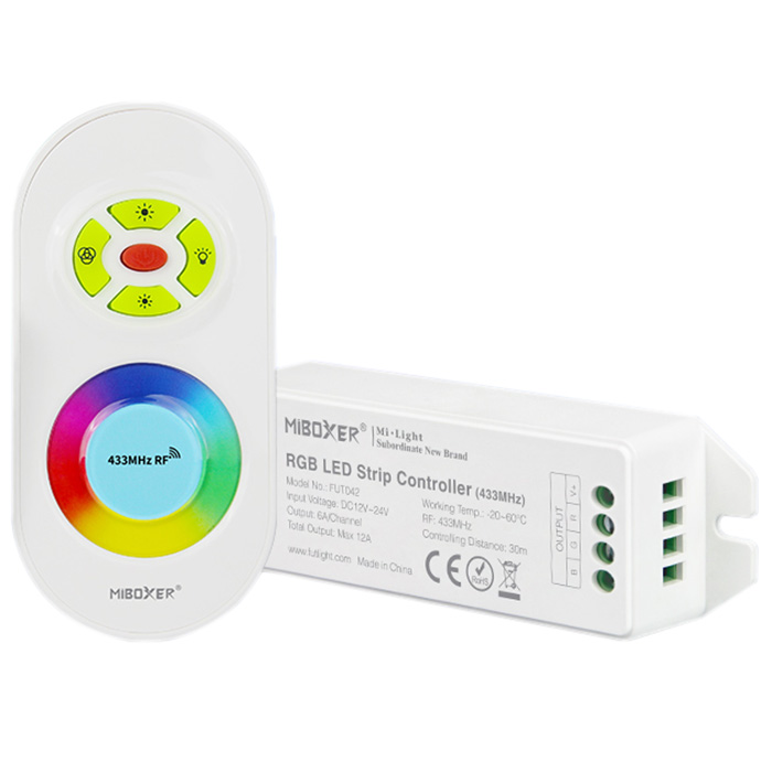 FUT042 433MHz RGB LED páskový ovladač pro RGB LED pásková světla (upgradovaný a nahrazený FUT042UP)