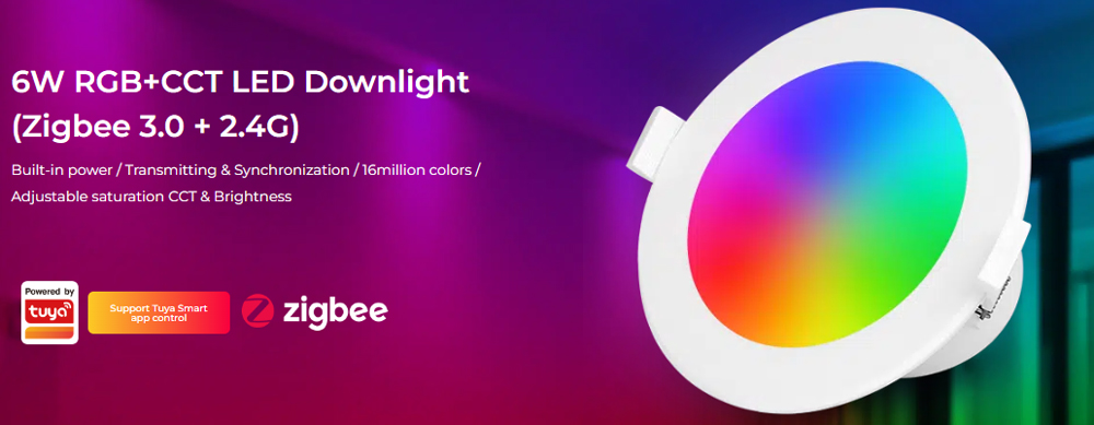 Zigbee Colour Changing Recessed LED Downlights