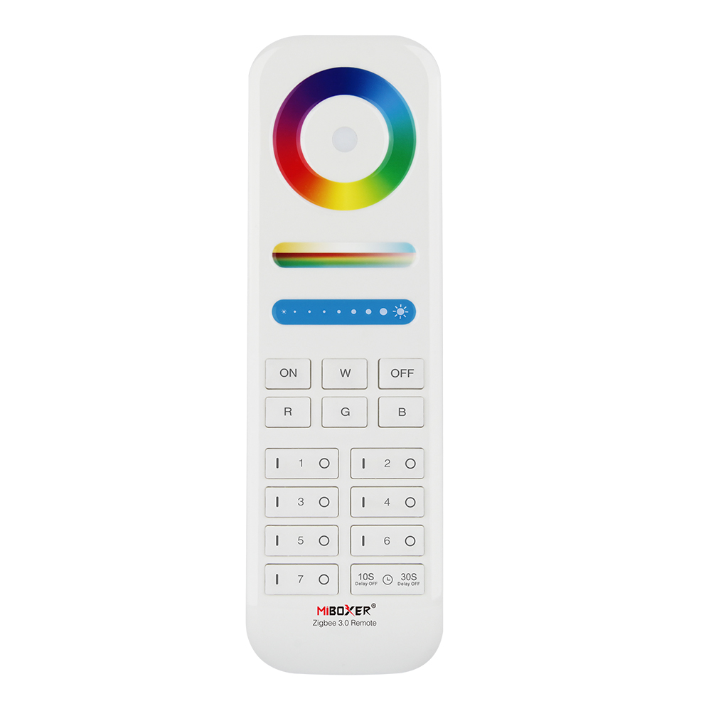 FUT089Z Zigbee 3.0 RGB+CCT Remote Control - 7 Zones Control