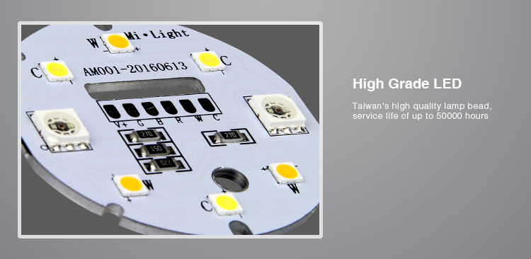 Ampoule GU10 - 4 Watts LED RGB CCT - 2.4 GHz - FUT103 - Deneoled