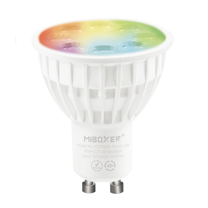 FUT103ZR 4W RF Zigbee CCT RGB LED žárovka měnící barvu