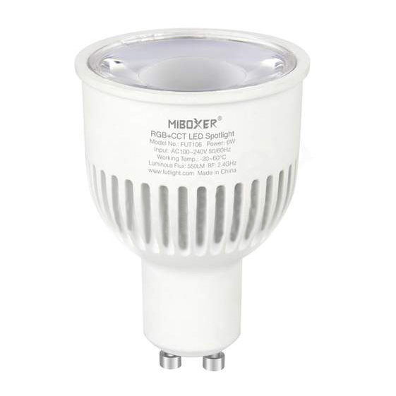 FUT106ZR 6W GU10 Zigbee 3.0 + 2.4G RGB+CCT LED Spotlight