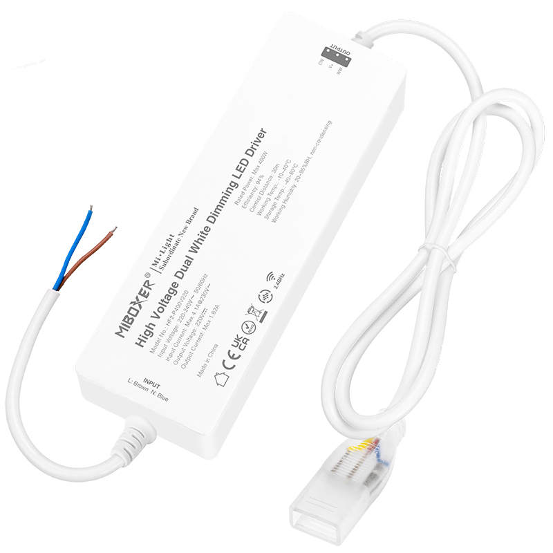 AC220V High Voltage Dual White Dimming LED Driver HF2-P400V220