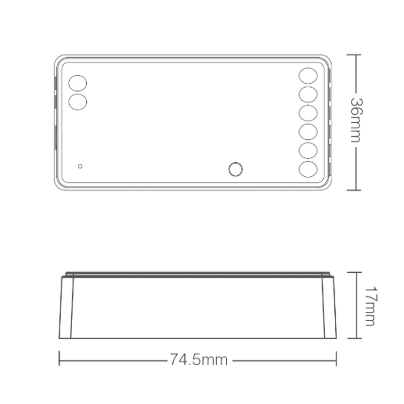 Hlavní ovládací skříňka HTR5 RF stmívatelné LED bodové světlo s 2 dráty Hlavní ovládací skříňka HTR5 RF stmívatelné LED bodové světlo s 2 dráty