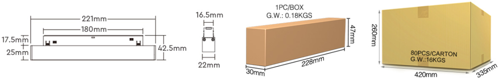 MG2-10N-RF 2.4 GHz 10 W Dual-Weiß-Magnetgitterleuchte