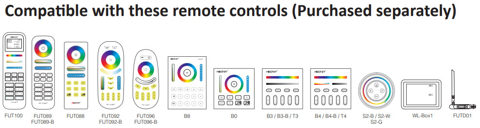 miboxer compatible with these remote controls