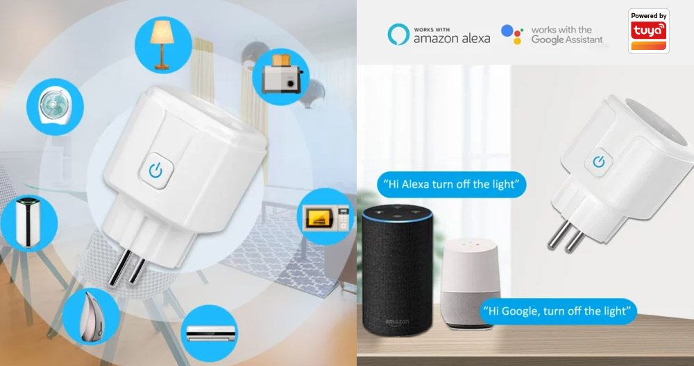 Mi-Light SWE01 16A Mini Alexa Smart WiFi Power Consumption Plug