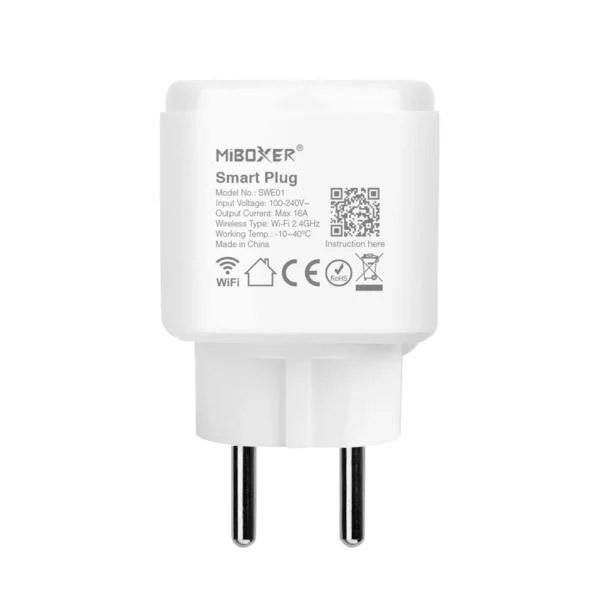 SWE01 16A Mini Alexa Tuya Smart WiFi Zástrčka pro spotřebu energie EU a FR SWE01 16A Mini Alexa Tuya Smart WiFi Zástrčka pro spotřebu energie EU a FR