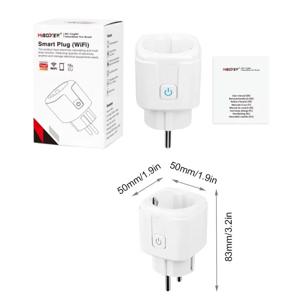 SWE01 16A Mini Alexa Tuya Smart WiFi Zástrčka pro spotřebu energie EU a FR SWE01 16A Mini Alexa Tuya Smart WiFi Zástrčka pro spotřebu energie EU a FR