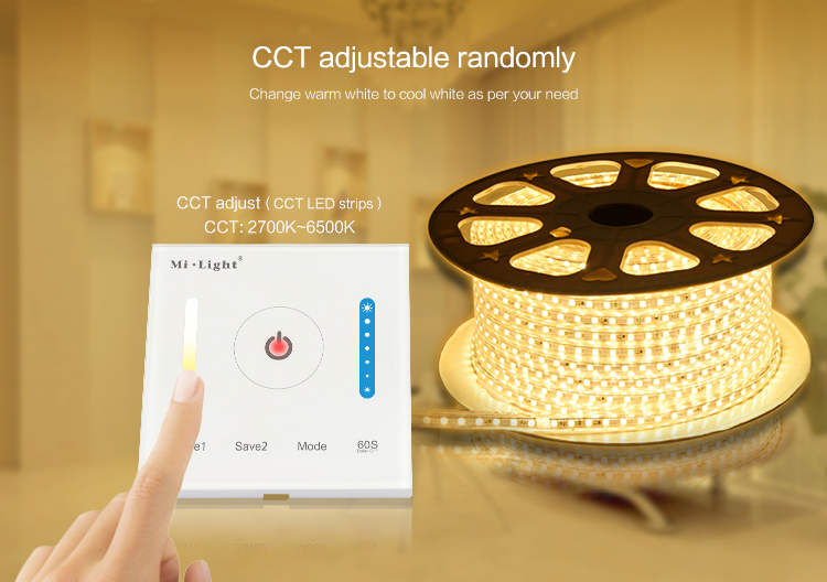P2 Smart Panel Controller - CCT LED Strip Dimmer 12V-24V, 15A Max