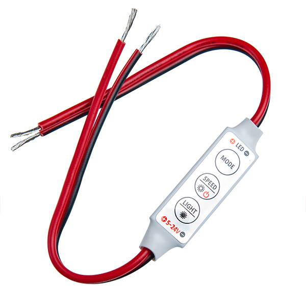 Originální jednobarevný LED mini stmívač DC 5~24V s dynamickými režimy