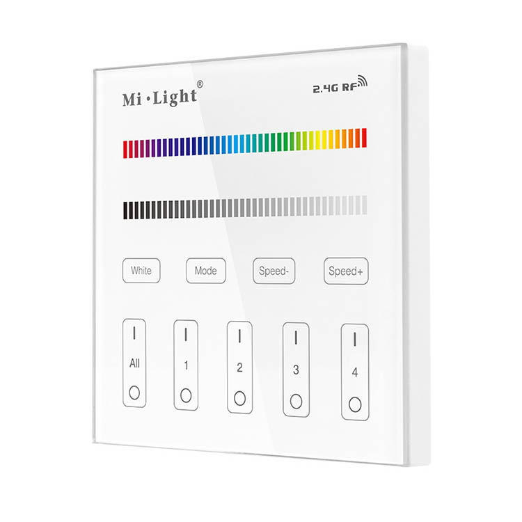 T3 4-Zone RGB/RGBW Smart Panel Remote Controller For RGB/RGBW LED Strip Lights