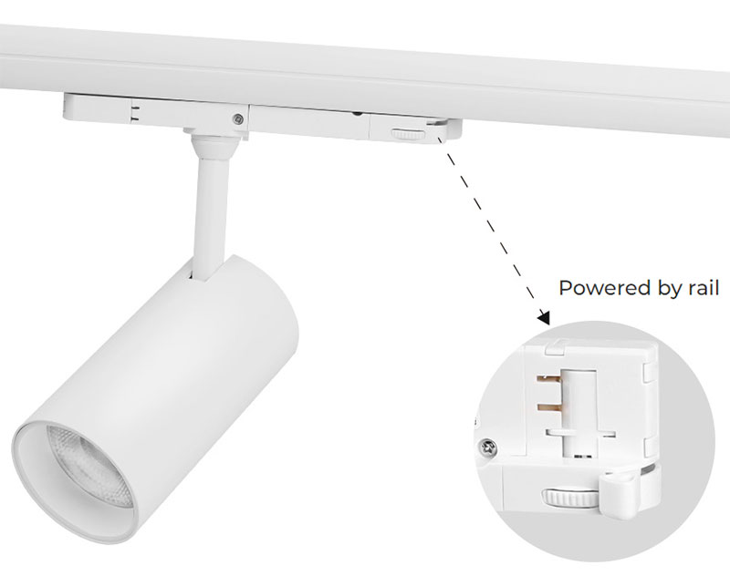 white TS5-30W-RF TS5-30B-RF AC100-240V 30W RGB+CCT Track LED Spotlight