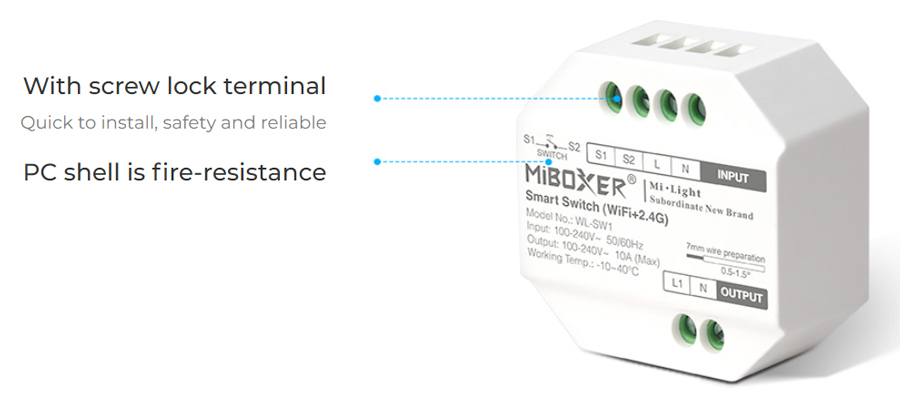 WL-SW1 WiFi+2.4G Push Smart Alexa Switch