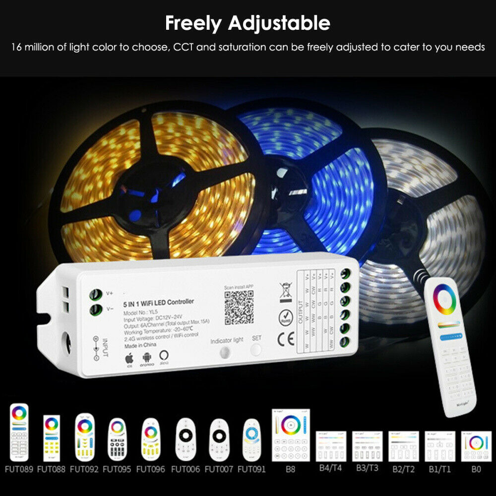 WiFi LED ovladač světla 5V1 WL5/YL5 WiFi LED ovladač světla 5V1 WL5/YL5