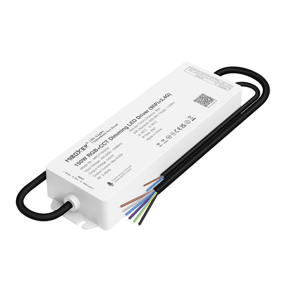 150W RGB+CCT Dimming LED Driver (WiFi+2.4G) WP5-P150V24 150W RGB+CCT Dimming LED Driver (WiFi+2.4G) WP5-P150V24