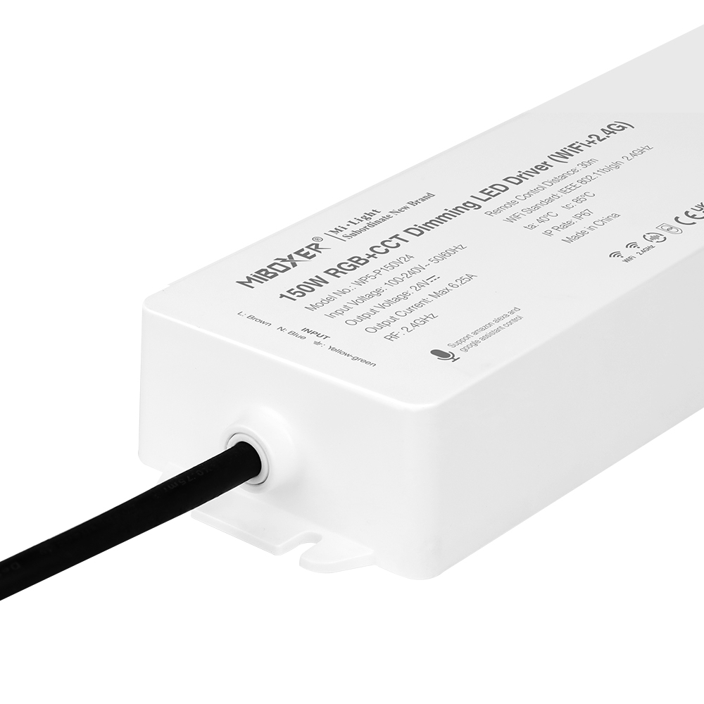 150W RGB+CCT Dimming LED Driver (WiFi+2.4G) WP5-P150V24 150W RGB+CCT Dimming LED Driver (WiFi+2.4G) WP5-P150V24