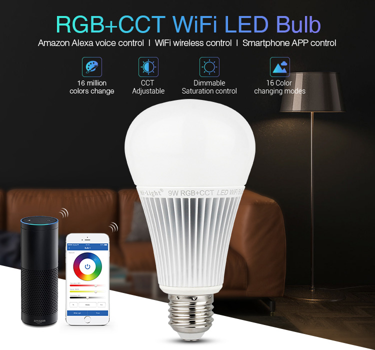 9W RGB+CCT WiFi LED Bulb YB1 9W RGB+CCT WiFi LED Bulb YB1