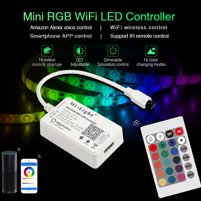 Mini RGB WiFi LED Controller YL1S For RGB LED Strip Light