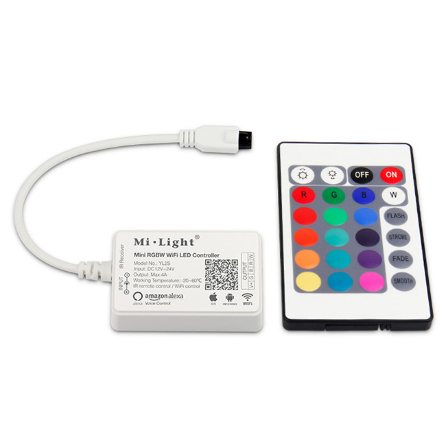 DC12~24V Mini RGBW WiFi LED Controller YL2S For RGBW LED Strip Light DC12~24V Mini RGBW WiFi LED Controller YL2S For RGBW LED Strip Light