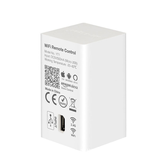 YT1 WiFi-Fernbedienung, Amazon Alexa-Sprachsteuerung, drahtlose WIFI-Steuerung, Smartphone-APP-Steuerung.