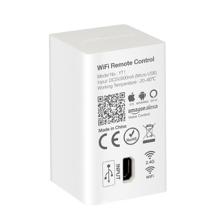 YT1 WiFi-Fernbedienung, Amazon Alexa-Sprachsteuerung, drahtlose WIFI-Steuerung, Smartphone-APP-Steuerung.