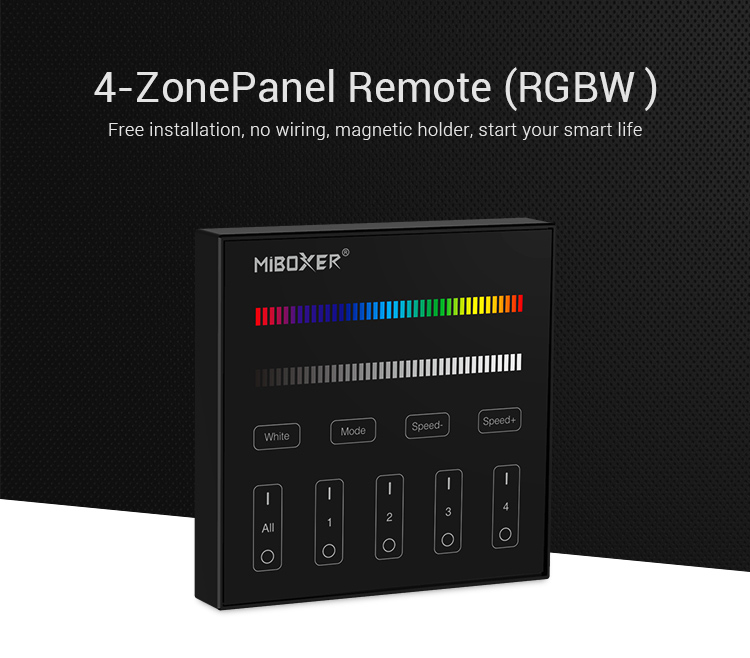 4-Zonen-Panel-Fernbedienung (RGBW) B3-B 4-Zonen-Panel-Fernbedienung (RGBW) B3-B