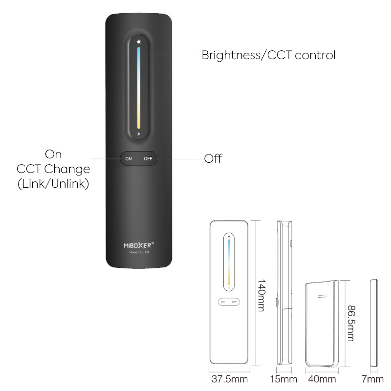 C3 RF CCT LED-Streifen Kabelloser Dimmer Handfernbedienung C3 RF CCT LED-Streifen Kabelloser Dimmer Handfernbedienung